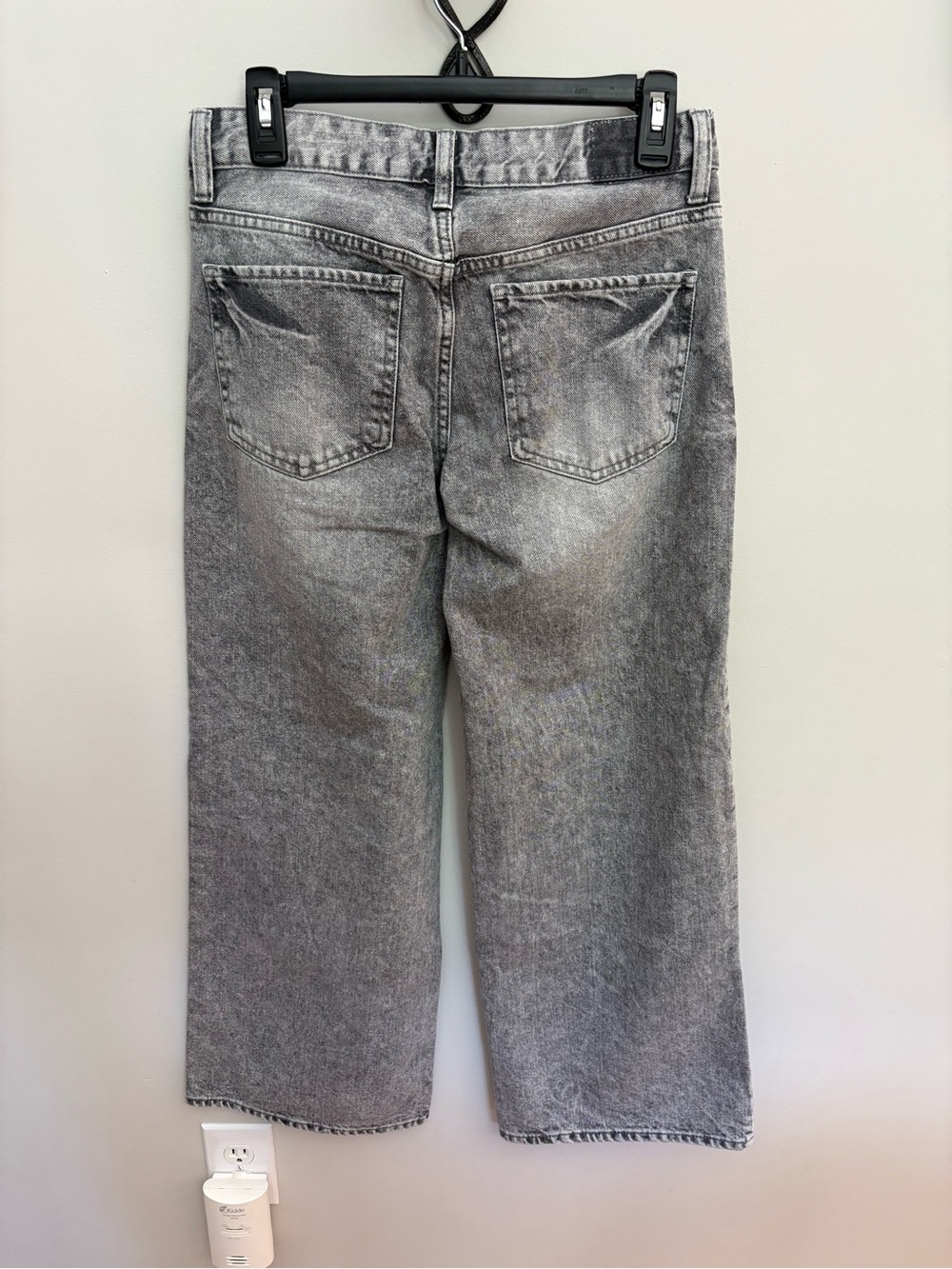S.O.N.G. Grey Acid Wash Wide Leg Jeans Size 3/26 - Picture 5 of 8